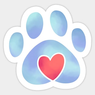 Pet Love Blue Sticker